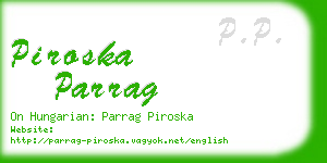 piroska parrag business card